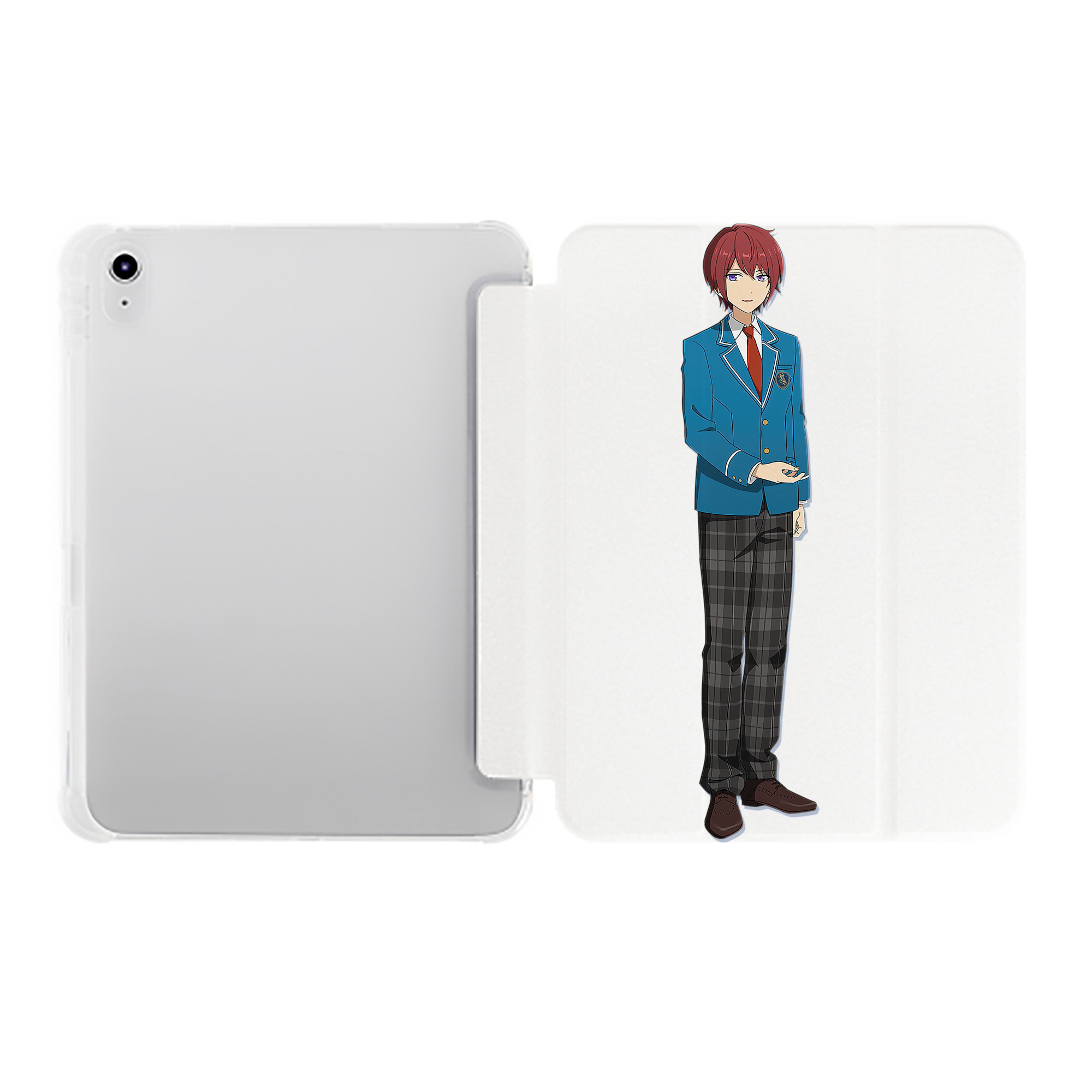 （画像用） あんさんぶるスターズ! Ensemble Stars IPad ケース ペン収納付き 三つ折りスタンド PUレザー×シリコン 対応機種9.5/10.5/10.9インチ